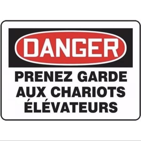 Accuform BILINGUAL FRENCH SIGN TRAFFIC FRMVHR124XP FRMVHR124XP